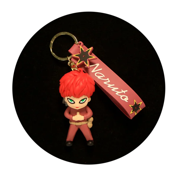 KSB-133 Anime - Naruto - Gaara - Keychain With Silicone Band