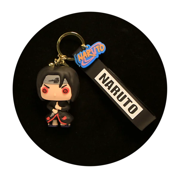 KSB-135 Anime - Naruto - Itachi Uchiha Angry - Keychain With Silicone Band