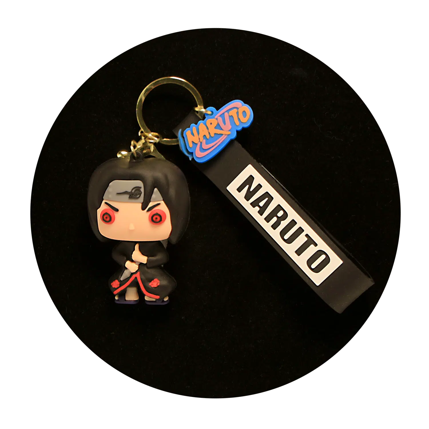 KSB-135 Anime – Naruto – Itachi Uchiha Angry – Keychain With Silicone Band