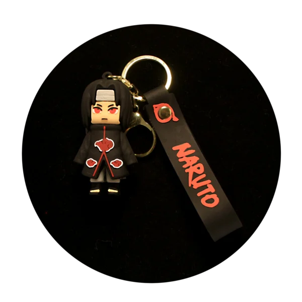 KSB-137 Anime - Naruto - Itachi Uchiha Fight Mode - Keychain With Silicone Band