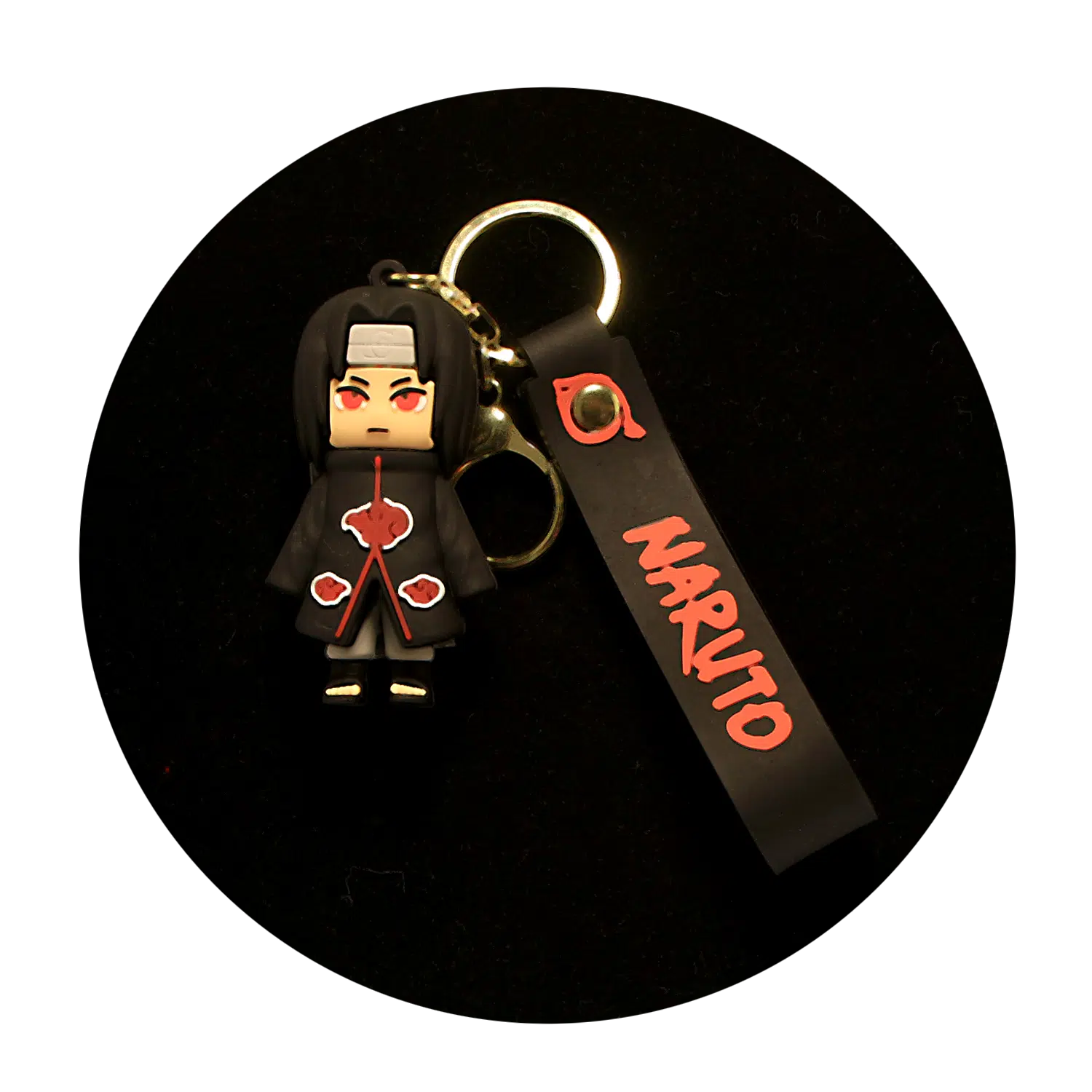 KSB-137 Anime – Naruto – Itachi Uchiha Fight Mode – Keychain With Silicone Band