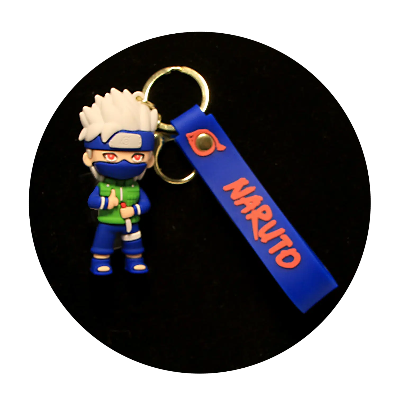 KSB-141 Anime – Naruto – Kakashi Hatake Blue – Keychain With Silicone Band