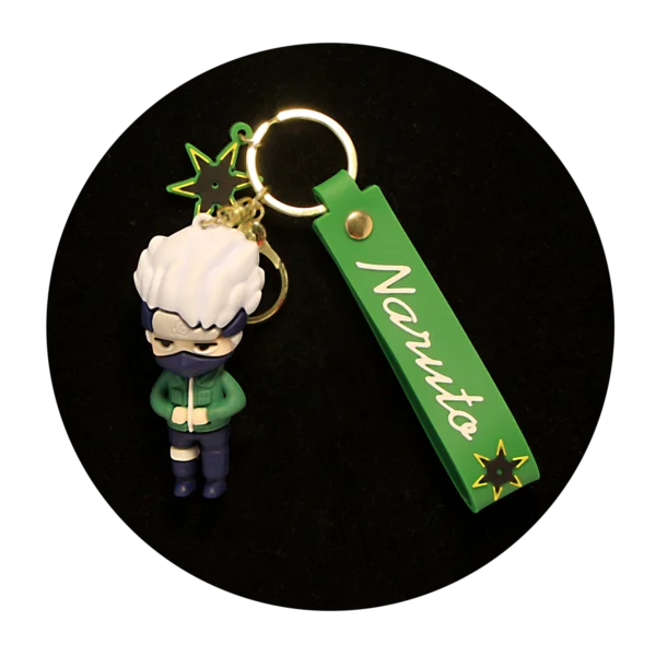KSB-143 Anime - Naruto - Kakashi Hatake - Keychain With Silicone Band