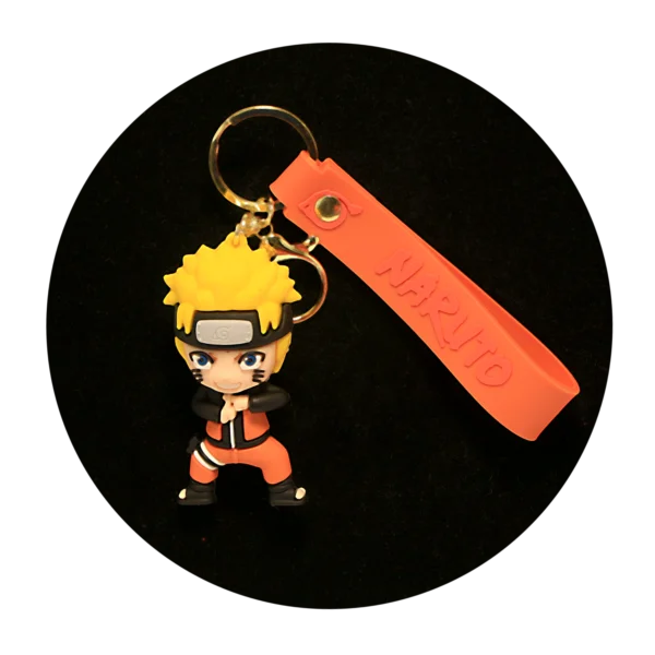 KSB-153 Anime - Naruto - Naruto Uzumaki Open Legs - Keychain With Silicone Band