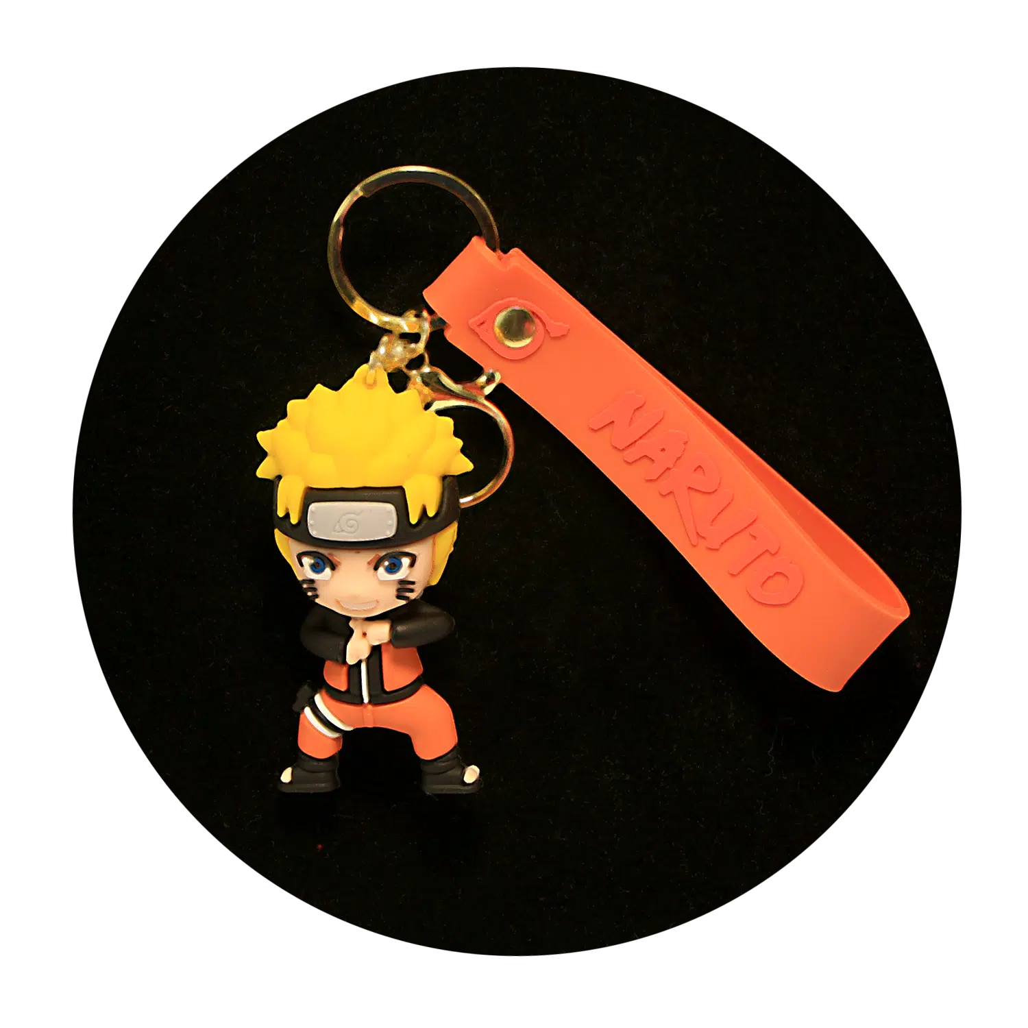 KSB-153 Anime – Naruto – Naruto Uzumaki Open Legs – Keychain With Silicone Band