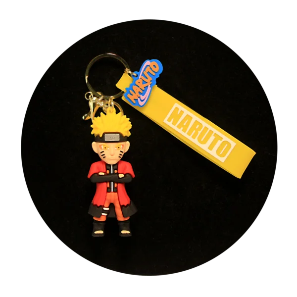 KSB-154 Anime - Naruto - Naruto Uzumaki Orange - Keychain With Silicone Band