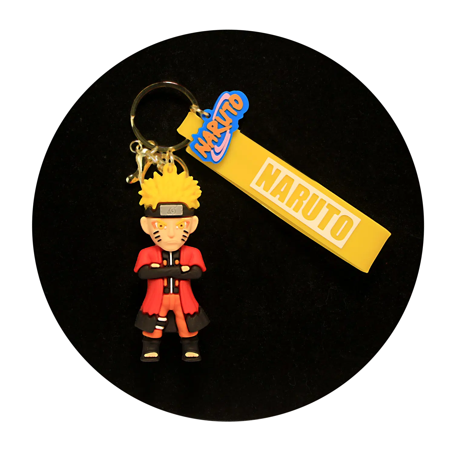 KSB-154 Anime – Naruto – Naruto Uzumaki Orange – Keychain With Silicone Band
