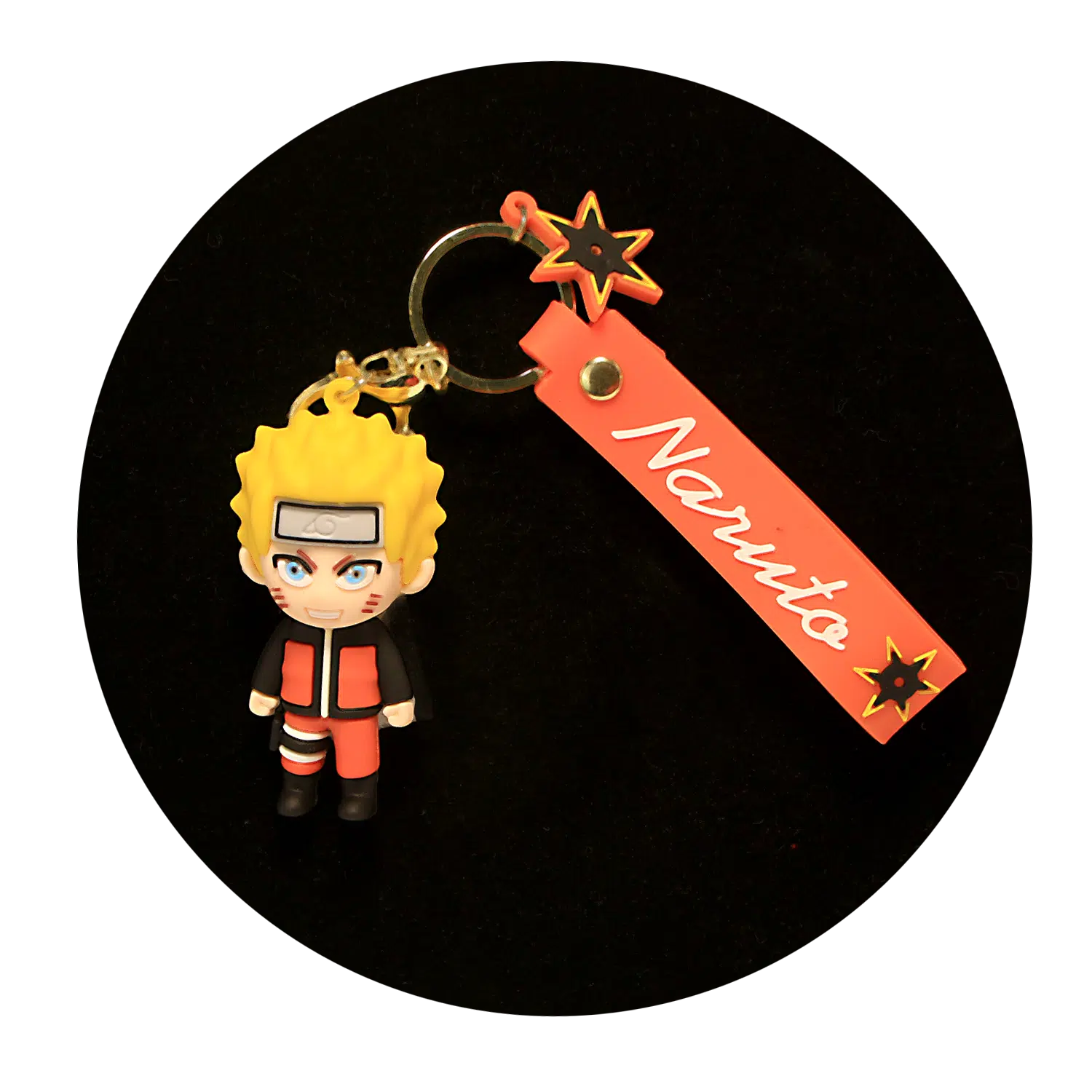 KSB-155 Anime – Naruto – Naruto Uzumaki Straight Body – Keychain With Silicone Band