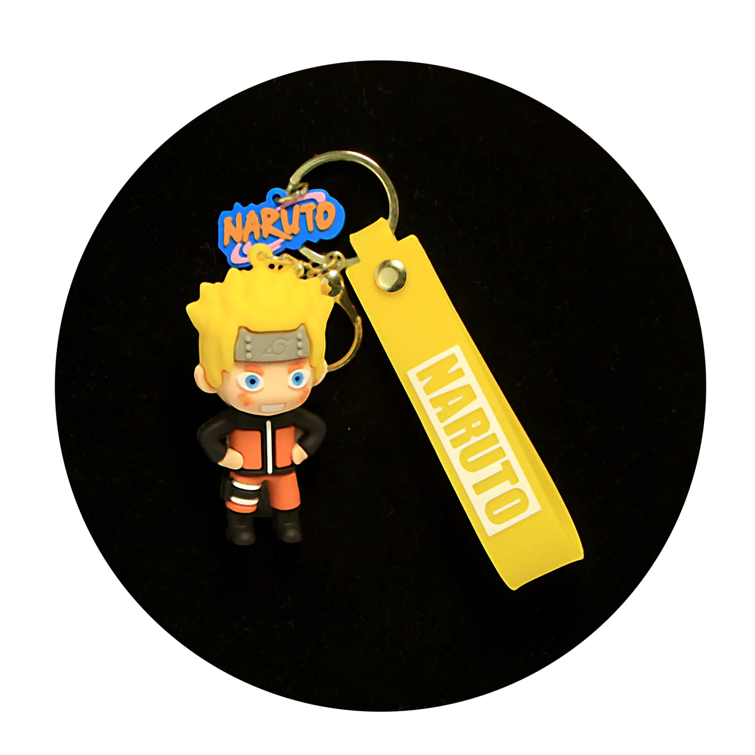 KSB-156 Anime – Naruto – Naruto Uzumaki Yellow – Keychain With Silicone Band