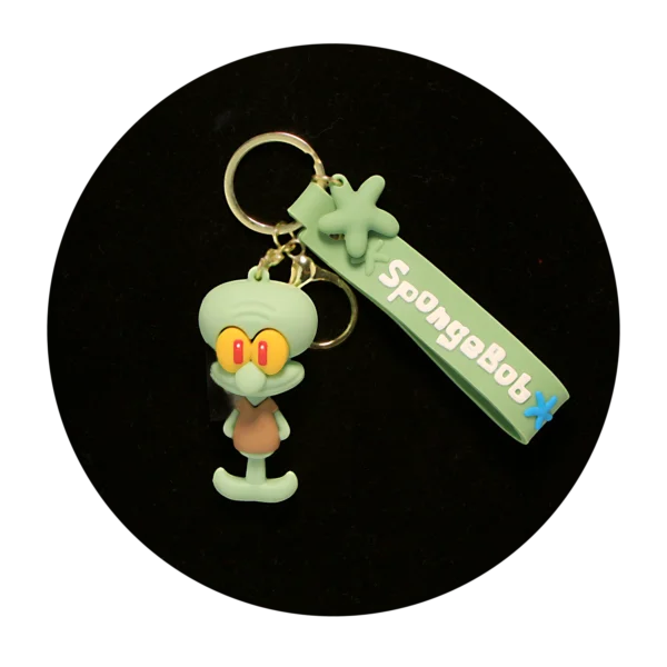 KSB-180 Comics - SpongeBob - Squidward Tentacles - Keychain With Silicone Band