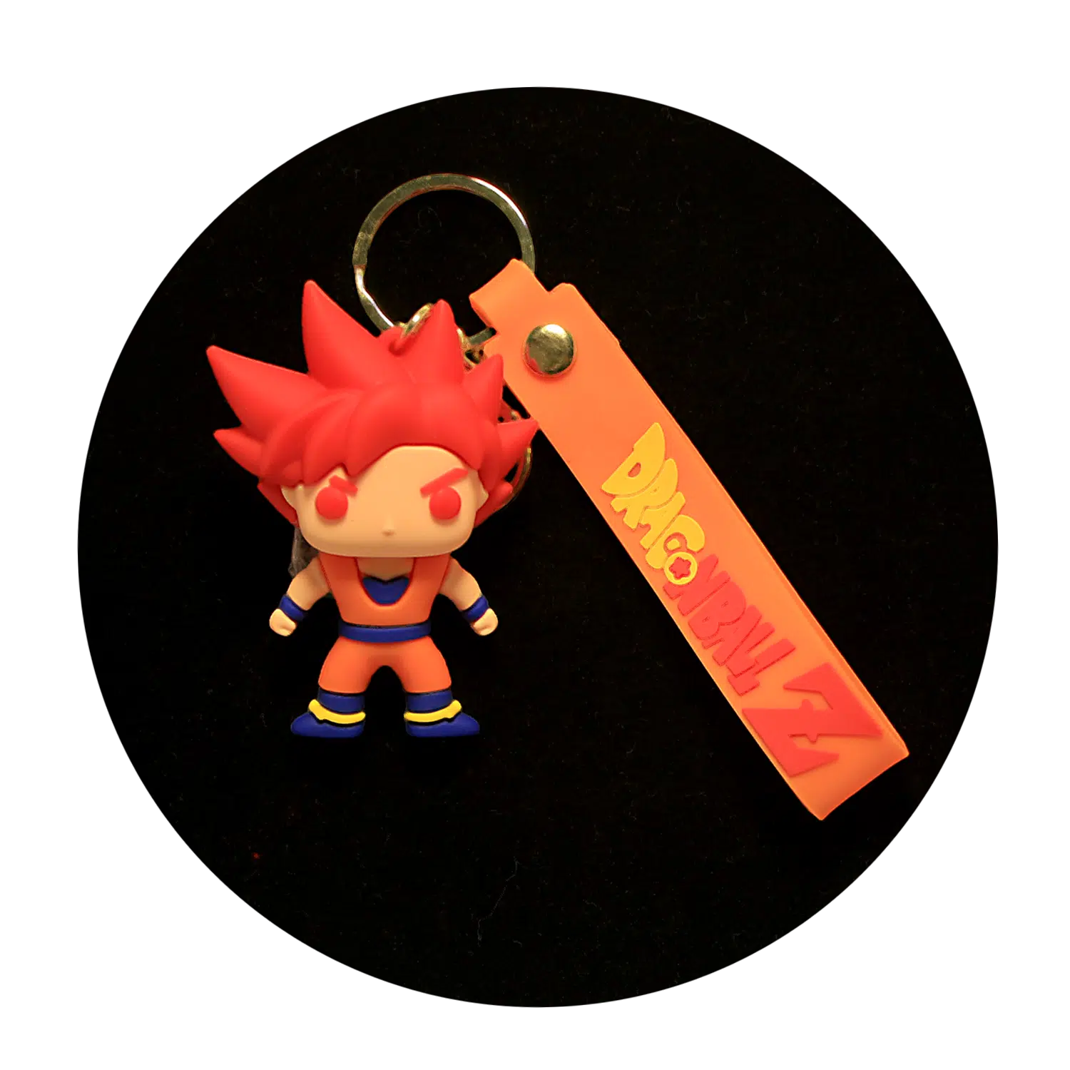 KSB-193 Anime – Dragon BallZ – Goku (Super Saiyan God) – Keychain With Silicone Band