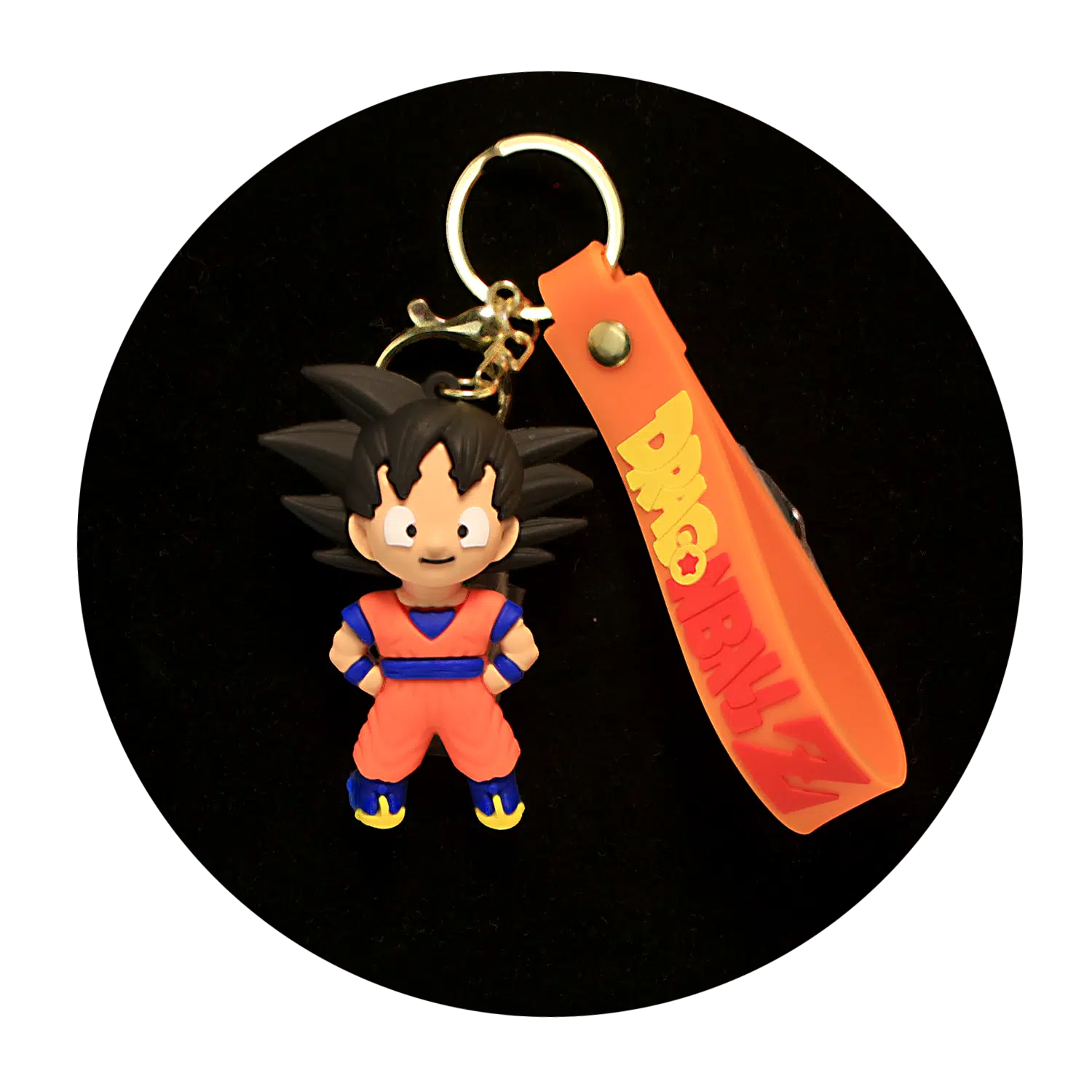 KSB-199 Anime – Dragon BallZ – Goku Kid Blue Gi – Keychain With Silicone Band