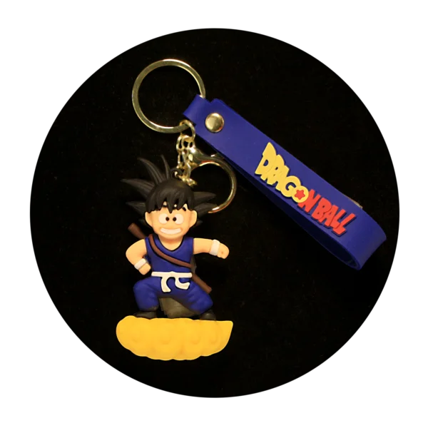 KSB-201 Anime - Dragon BallZ - Goku Kid on Nimbus V2 - Keychain With Silicone Band