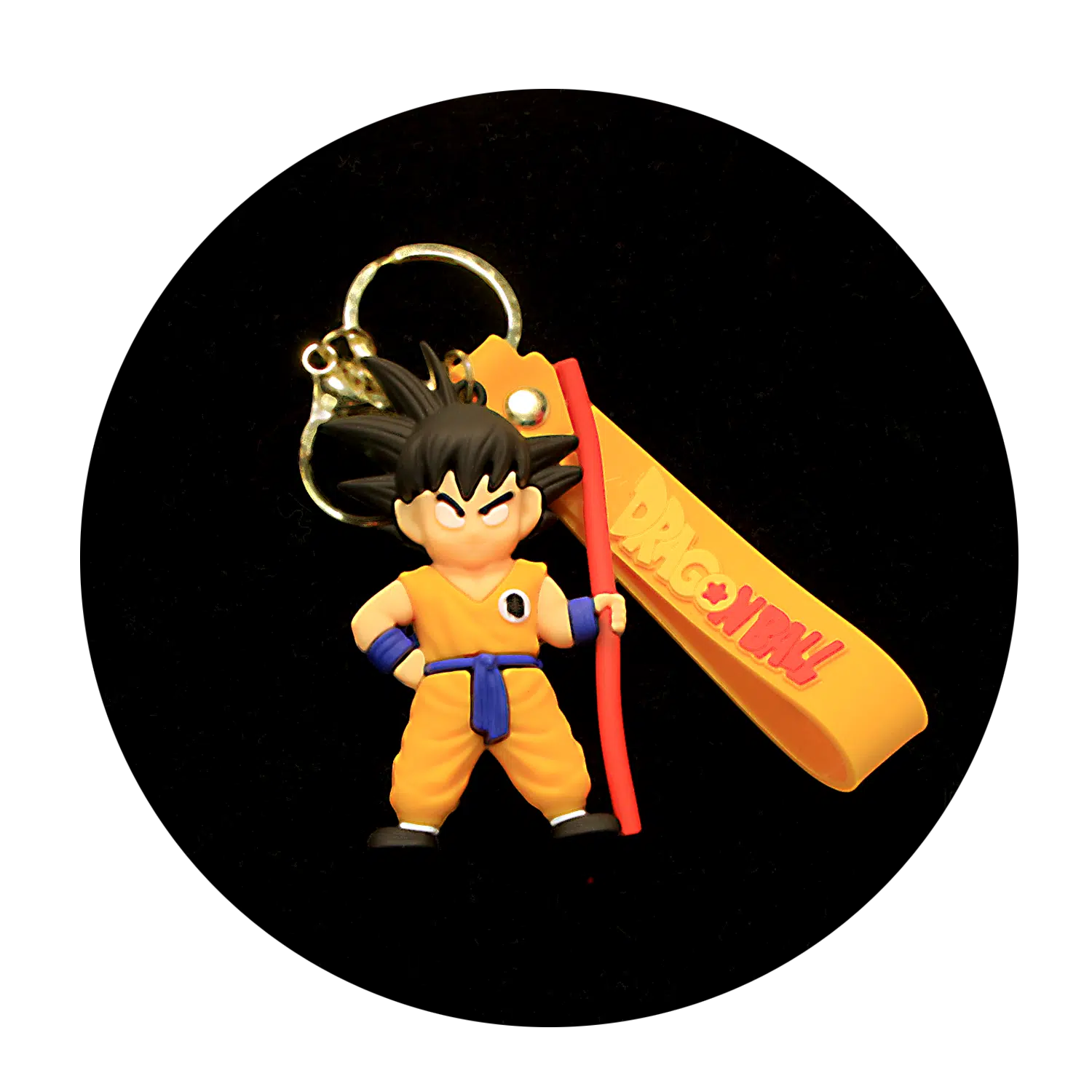 KSB-202 Anime – Dragon BallZ – Goku Kid Orange Gi – Keychain With Silicone Band
