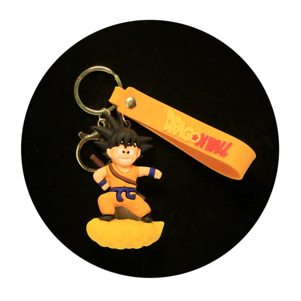 KSB-204 Anime - Dragon BallZ - Goku on Nimbus V2 - Keychain With Silicone Band