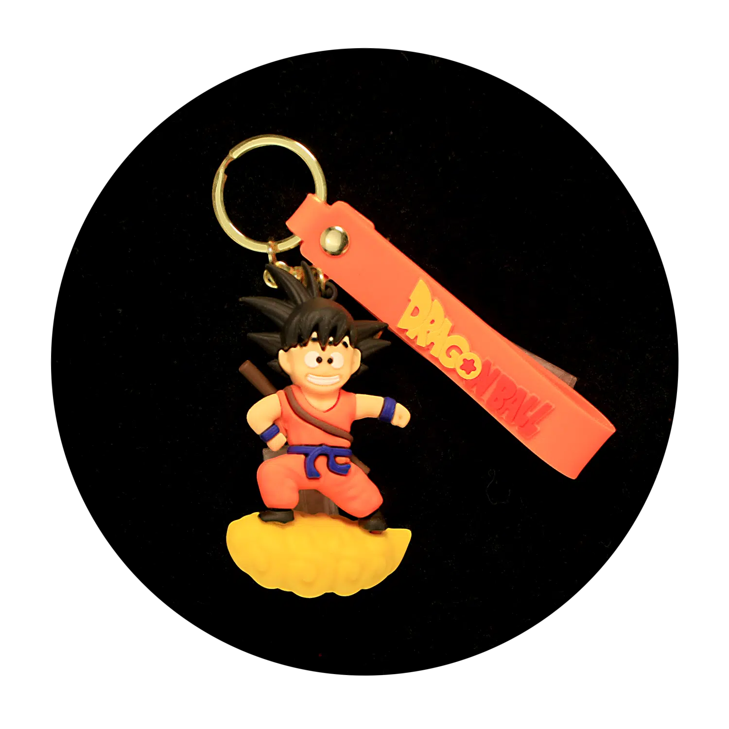 KSB-209 Anime – Dragon BallZ – Kid Goku on Nimbus – Keychain With Silicone Band