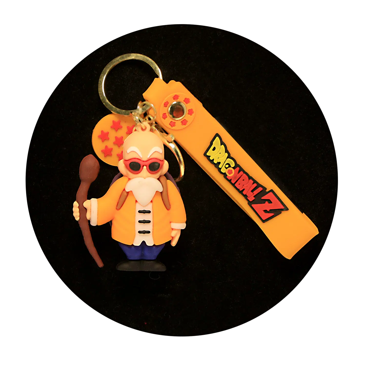 KSB-216 Anime – Dragon BallZ – Master Roshi Orange – Keychain With Silicone Band