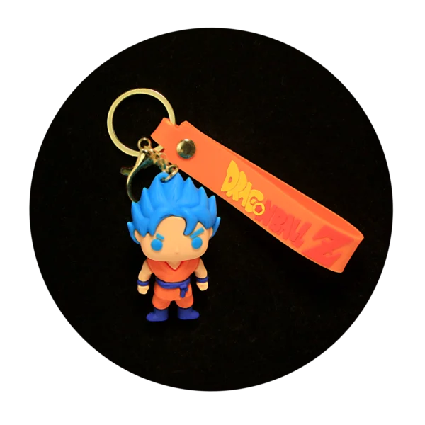 KSB-225 Anime - Dragon BallZ - Super Saiyan Blue Goku - Keychain With Silicone Band