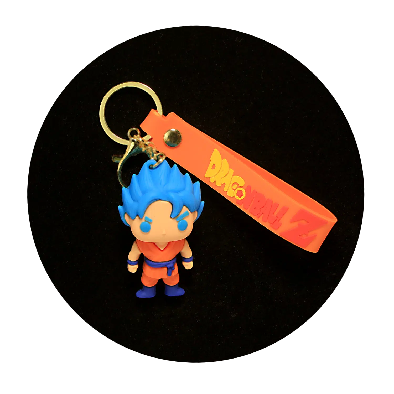KSB-225 Anime – Dragon BallZ – Super Saiyan Blue Goku – Keychain With Silicone Band