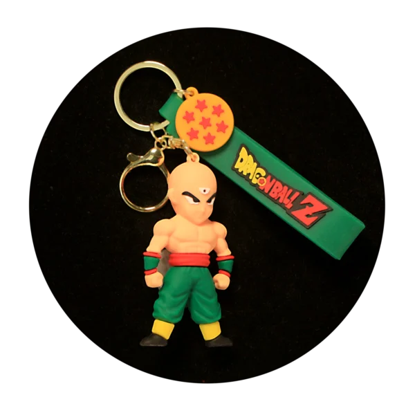 KSB-230 Anime - Dragon BallZ - Tien Shinhan Green - Keychain With Silicone Band