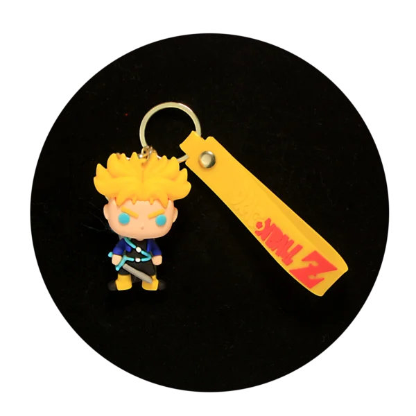 KSB-232 Anime - Dragon BallZ - Trunks  Yellow - Keychain With Silicone Band