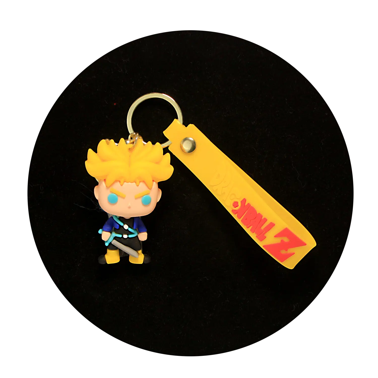 KSB-232 Anime – Dragon BallZ – Trunks  Yellow – Keychain With Silicone Band