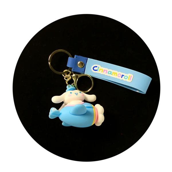 KSB-248 Cinnamoroll Keychain 01 - Keychain With Silicone Band
