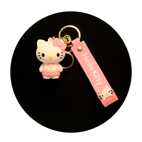 KSB-257 Hello Kitty Keychain 03 - Keychain With Silicone Band