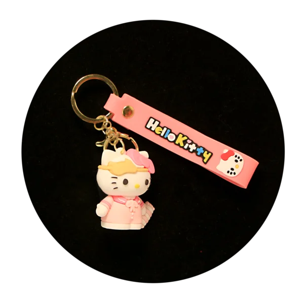 KSB-259 Hello Kitty Keychain 05 - Keychain With Silicone Band