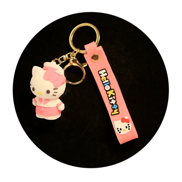KSB-262 Hello Kitty Keychain 08 - Keychain With Silicone Band