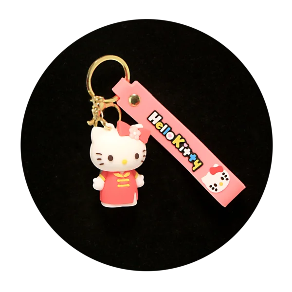KSB-263 Hello Kitty Keychain 09 - Keychain With Silicone Band
