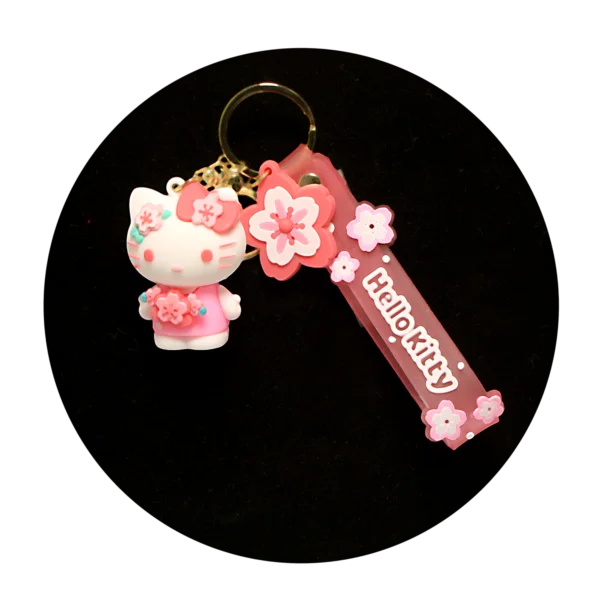 KSB-264 Hello Kitty Keychain 10 - Keychain With Silicone Band