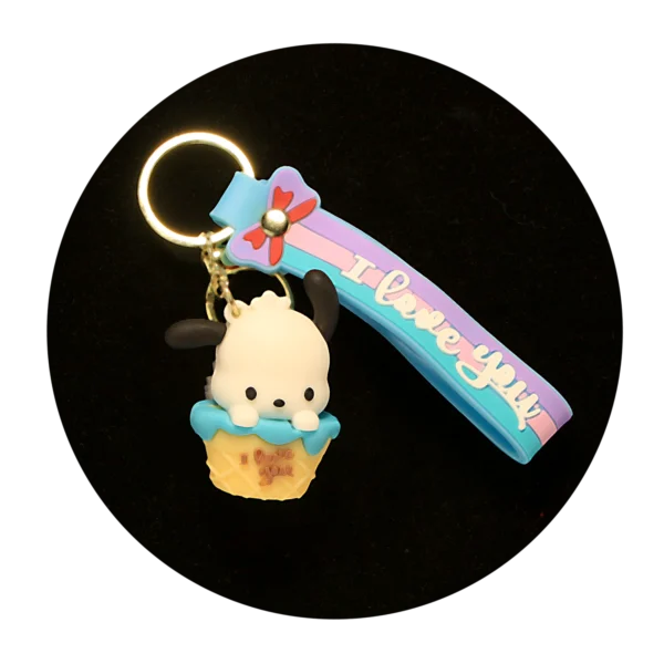 KSB-283 I Love You Keychain 01 - Keychain With Silicone Band