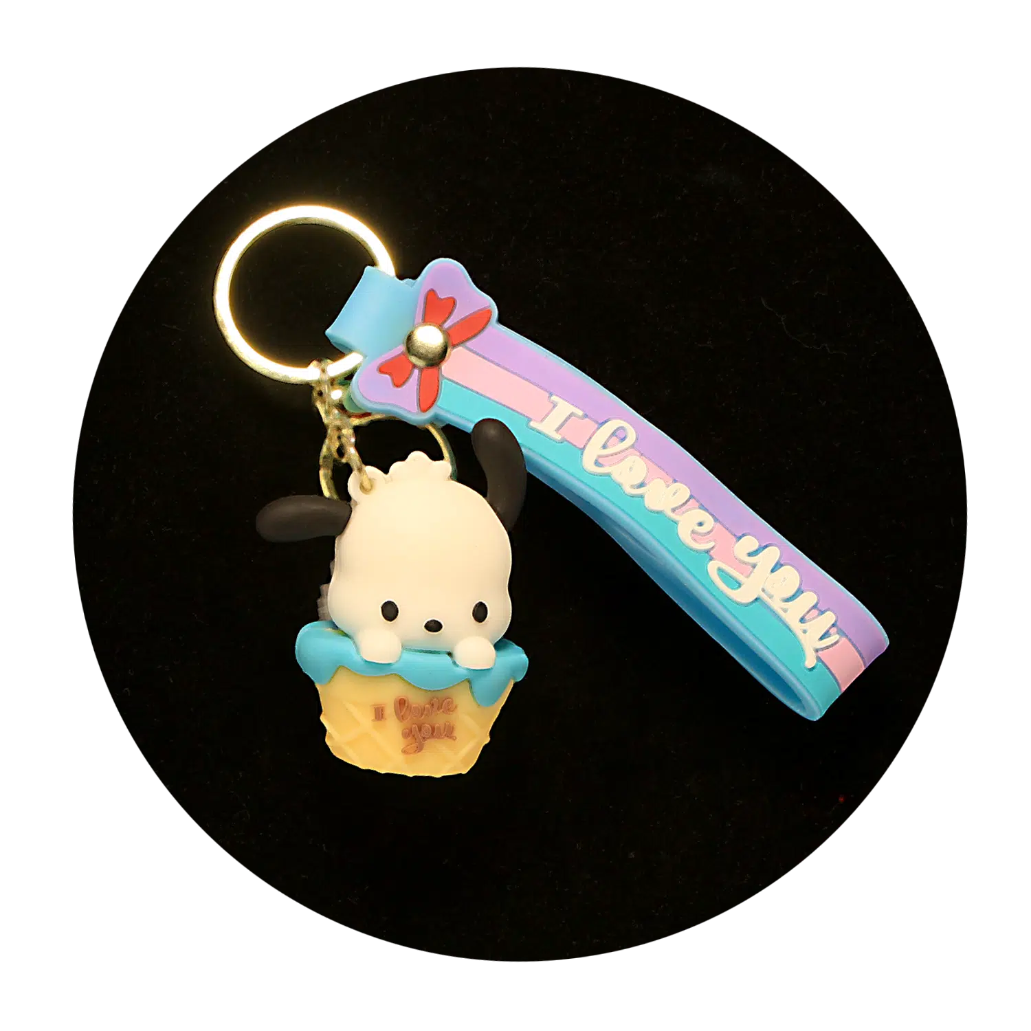 KSB-283 I Love You Keychain 01 – Keychain With Silicone Band