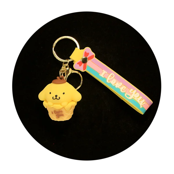 KSB-284 I Love You Keychain 02 - Keychain With Silicone Band