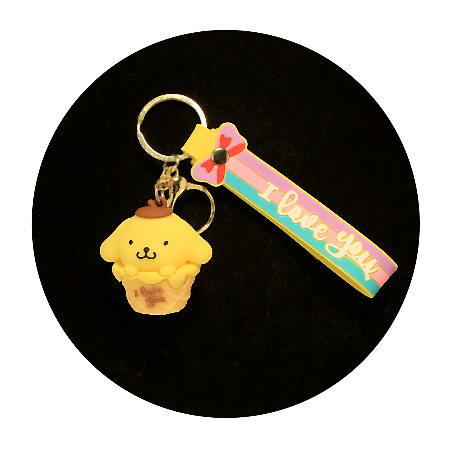 KSB-284 I Love You Keychain 02 – Keychain With Silicone Band