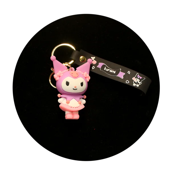 KSB-285 Kuromi Keychain 01 - Keychain With Silicone Band