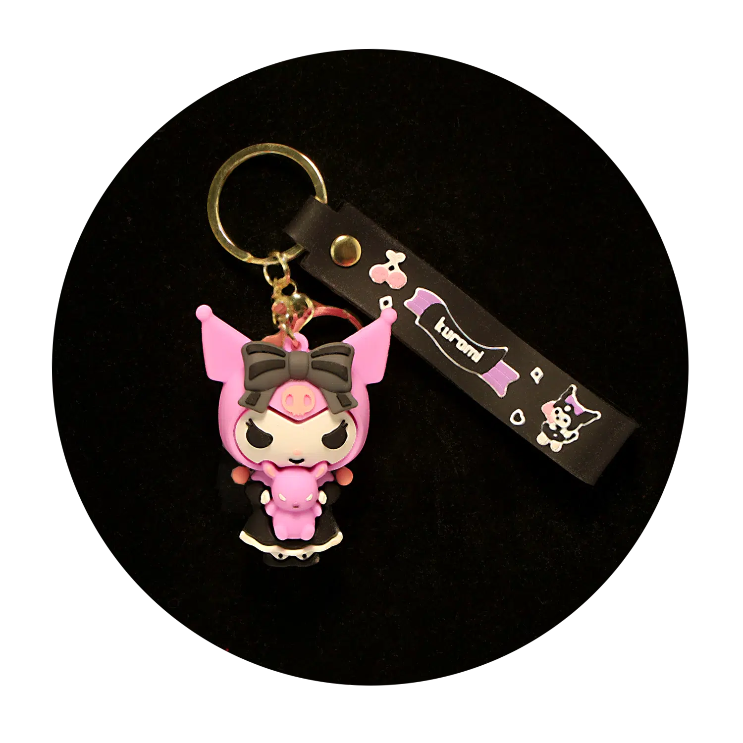 KSB-289 Kuromi Keychain 05 – Keychain With Silicone Band