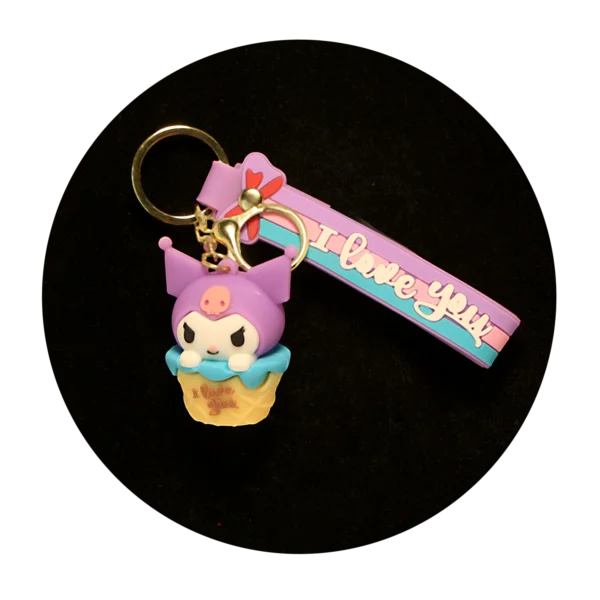 KSB-290 Kuromi Keychain 06 - Keychain With Silicone Band