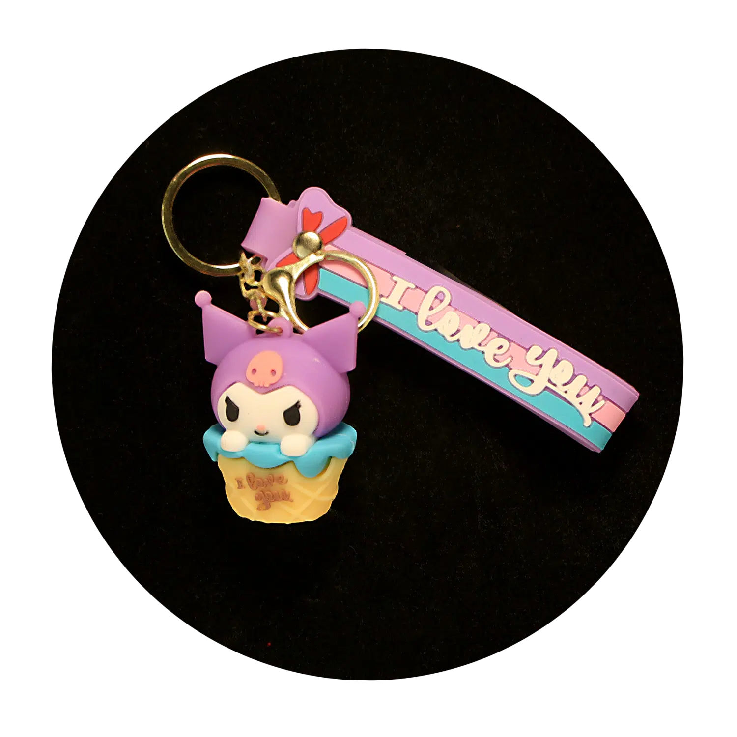 KSB-290 Kuromi Keychain 06 – Keychain With Silicone Band