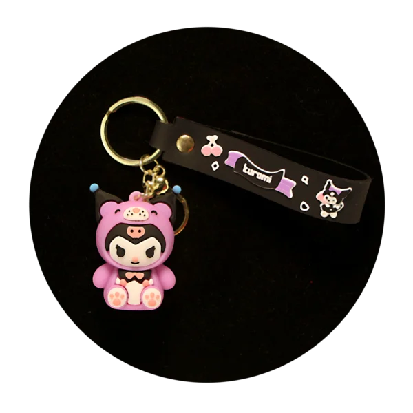KSB-291 Kuromi Keychain 07 - Keychain With Silicone Band