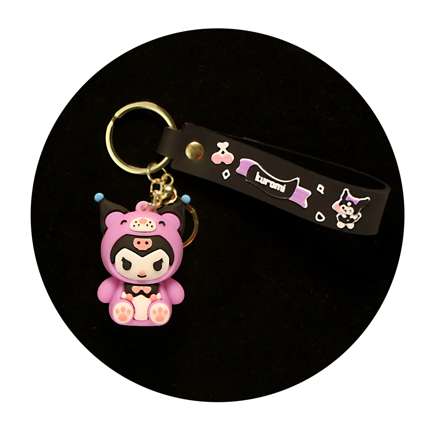 KSB-291 Kuromi Keychain 07 – Keychain With Silicone Band
