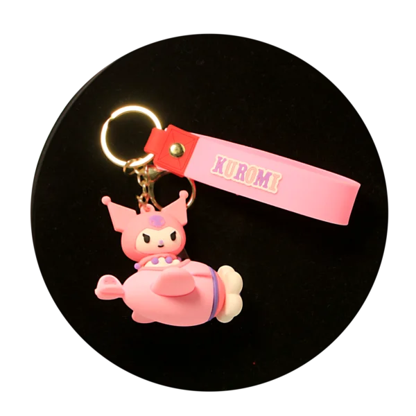 KSB-293 Kuromi Keychain 09 - Keychain With Silicone Band