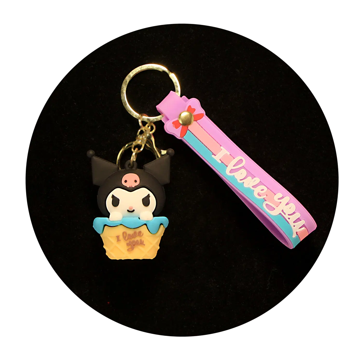 KSB-297 Kuromi Keychain 13 – Keychain With Silicone Band