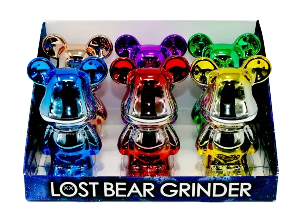 LBG-CRM-001 Get Lost Bear Chrome Series Grinders (6 Count)