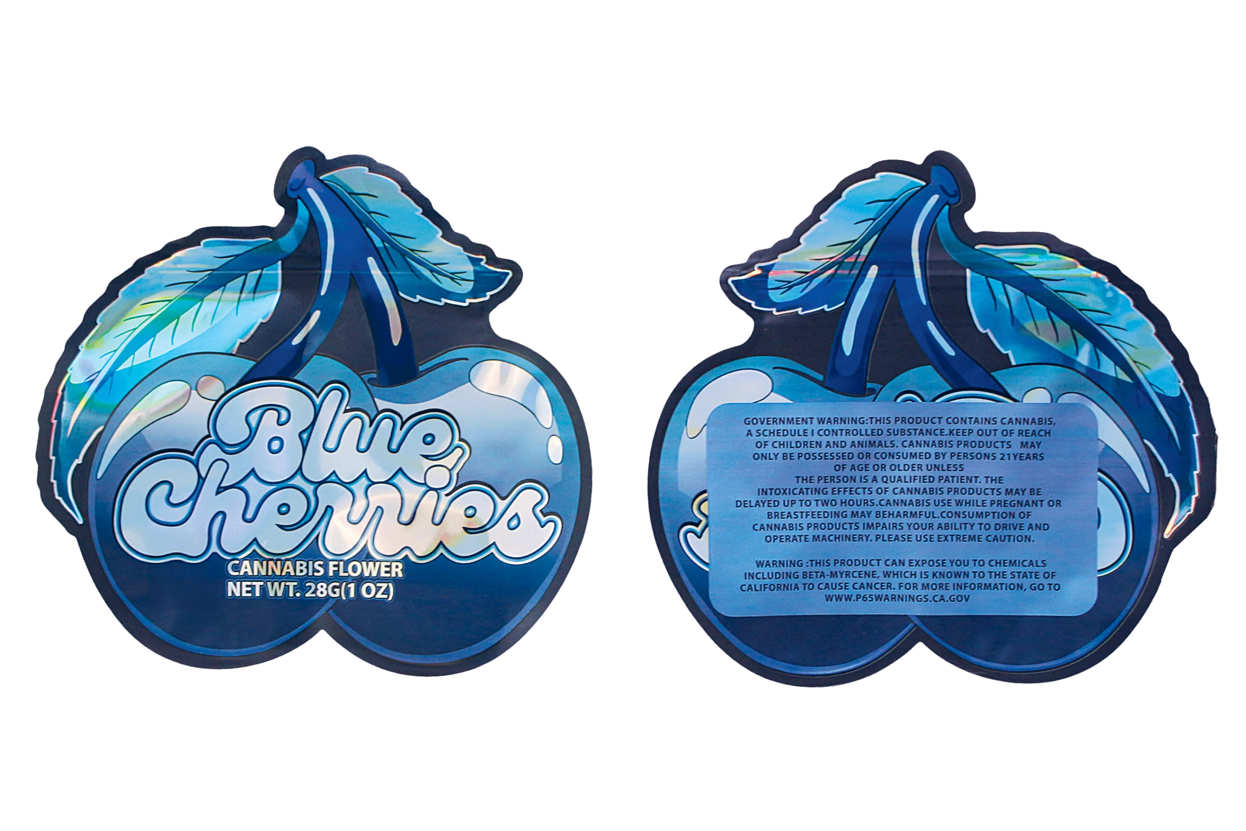 28 Gram Mylar Bag – Premium Smell-Proof Flower Packaging - Blue Cherries (50 Count) MB-28-003 - Image 3