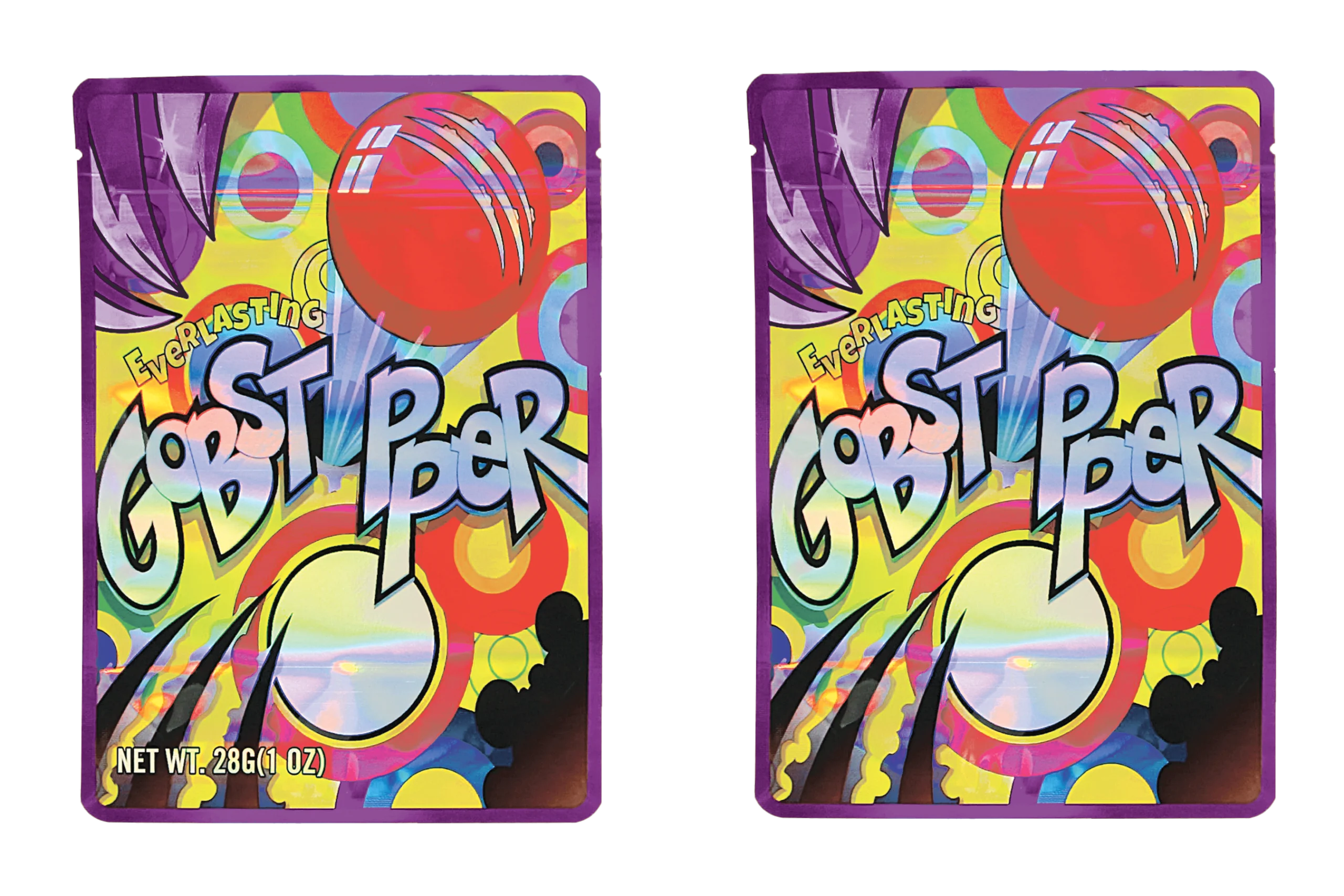 28 Gram Mylar Bag – Premium Smell-Proof Flower Packaging - Everlasting Gobstpper (50 Count) MB-28-010 - Image 3