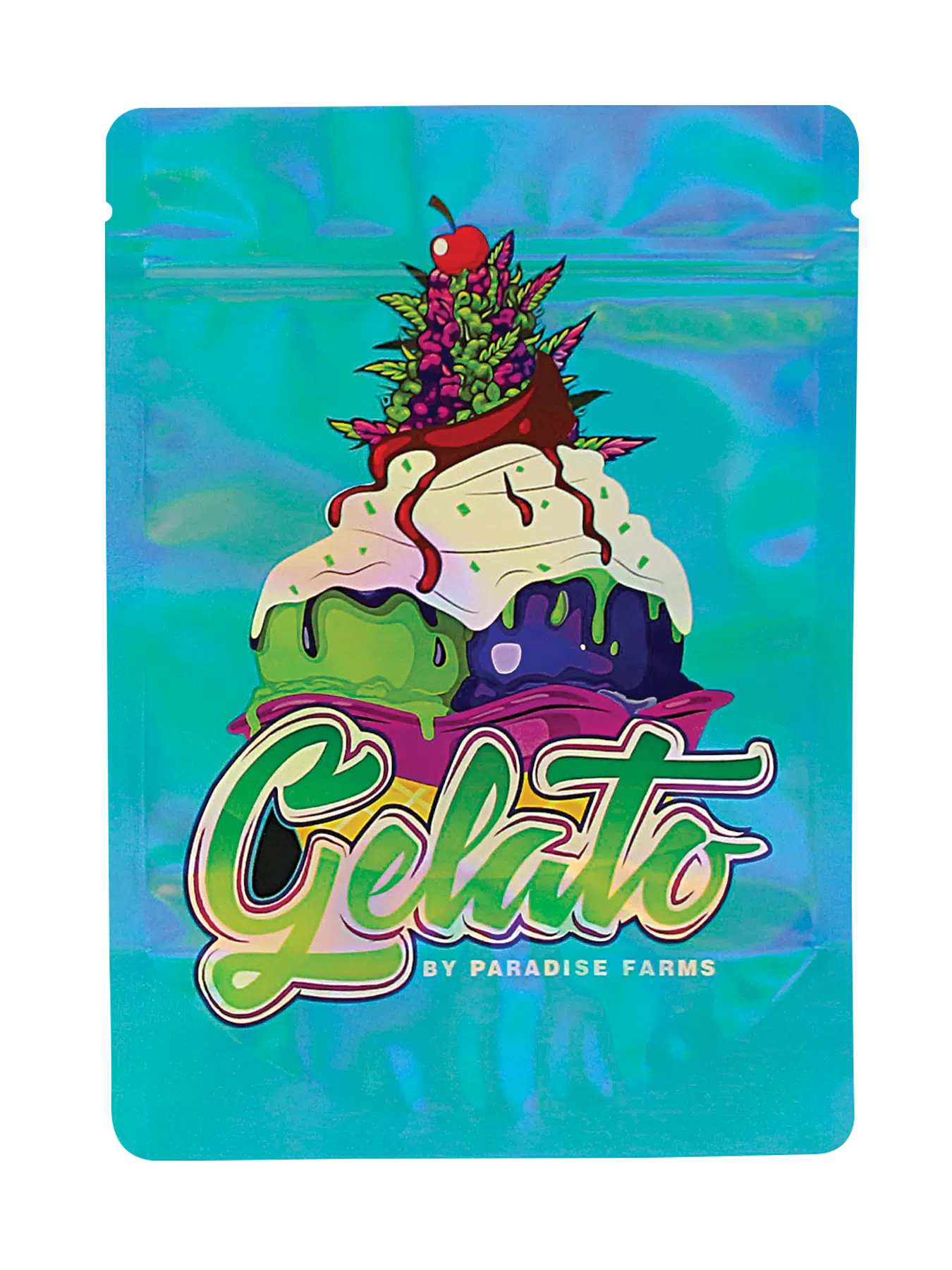 28 Gram Mylar Bag – Premium Smell-Proof Flower Packaging - Gelato Paradise Farms (50 Count) MB-28-013 - Image 2