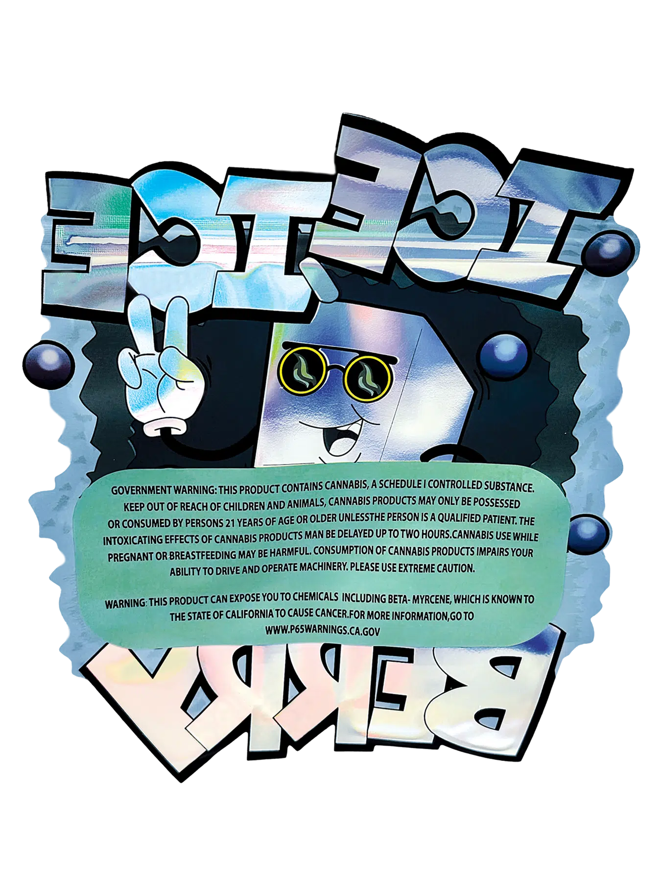 28 Gram Mylar Bag – Premium Smell-Proof Flower Packaging - Ice Ice Berry (50 Count) MB-28-021 - Image 2