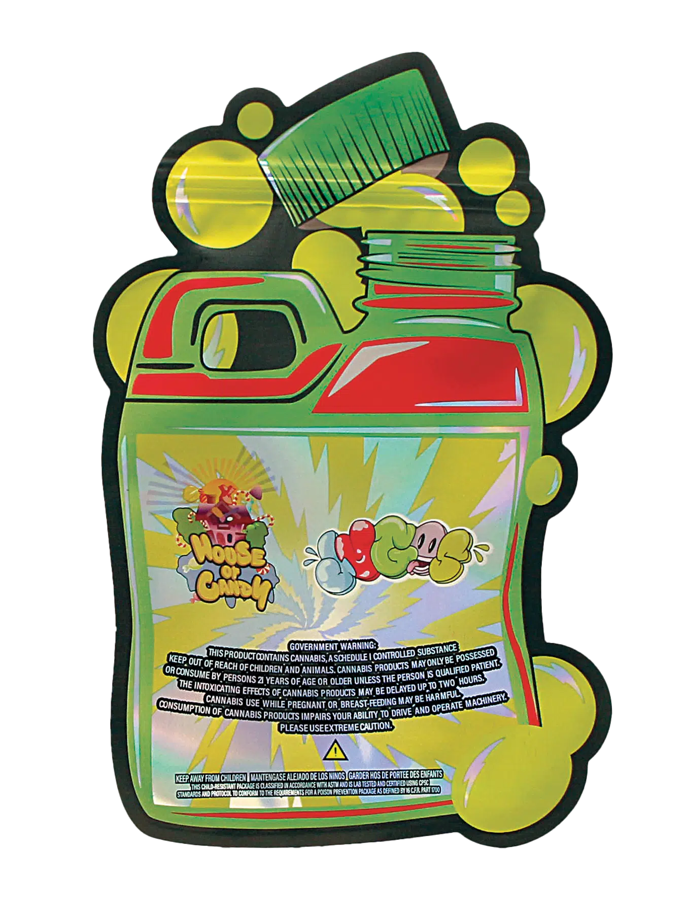 28 Gram Mylar Bag – Premium Smell-Proof Flower Packaging - Sour Sneaky Mango (50 Count) MB-28-038 - Image 2